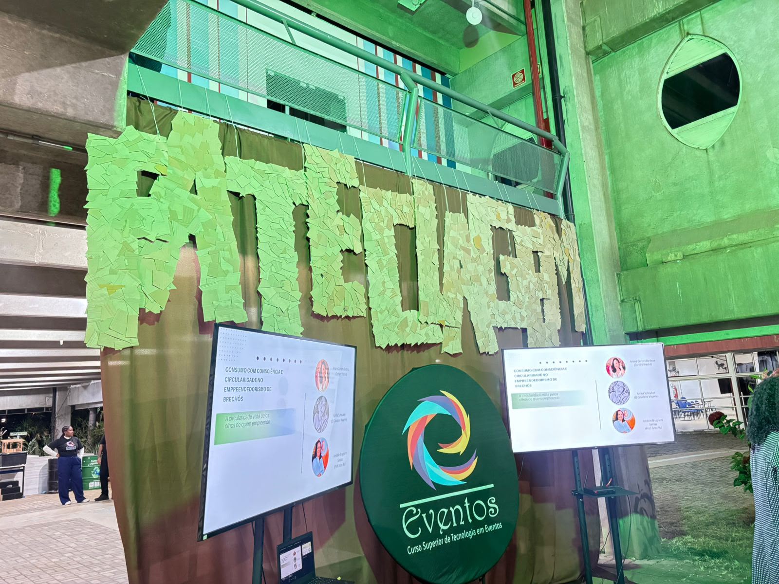 Evento realizado na Fatec com os materiais reaproveitados